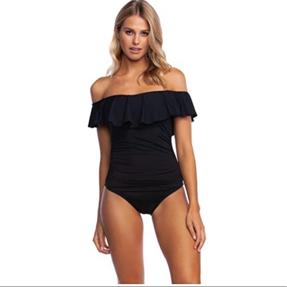 NWT La Blanca island goddess off the shoulder suit - Picture 2 of 5